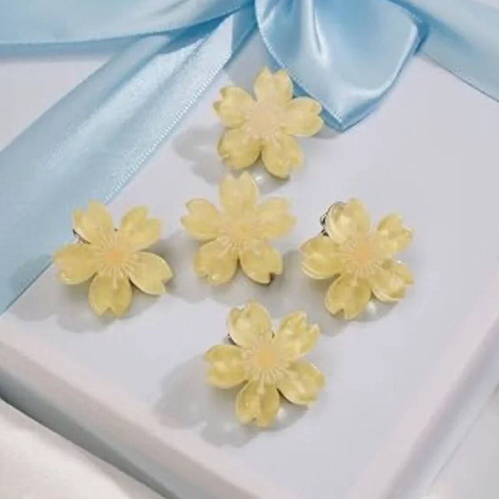 Mini Yellow Flower Clip